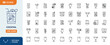 © Cetacons - Cocktail line editable icon set. Cocktail icons Pixel perfect.