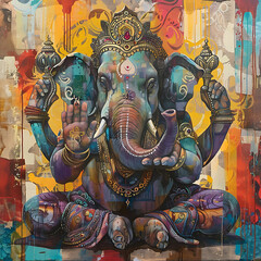 Ganesh wall art, The god of abundance is revered by the people, resulting in wealth and happiness