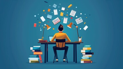 Poster - Study Tips and Strategies for Effective Learning and Retention Infographic Workspace Design