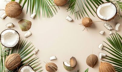 World Coconut Day copy space background