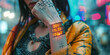 © Lila Patel - The binary code tattooed on her wrist pulses with energy, a testament to her commitment to the cyberpunk lifestyle