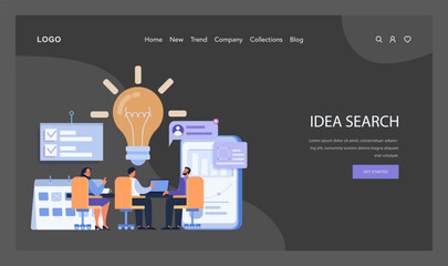 Poster - Idea Search concept. Flat vector illustration