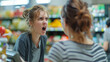 © amila - Angry Woman Yelling in Supermarket | Shocked Customer Screaming at Employee, Store Conflict Scene