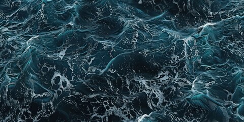 Wall Mural - wallpaper of a seamless of ocean water, high contrast sea foam on water texture