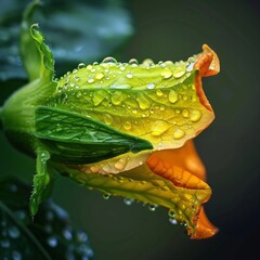 Aufkleber - Of course! Here are 20 prompts for stock photos related to water droplets on flowers and leaves