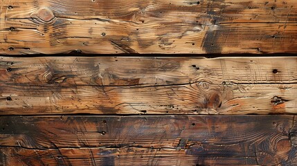 Wall Mural - old wood texture: rough brown wooden plank background