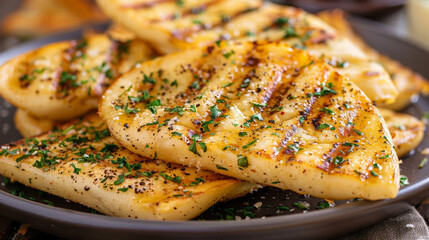 Poster -  Grilled Flatbread with Herbs and Garlic