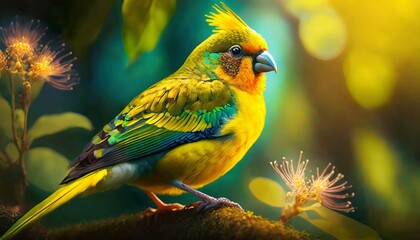 Canvas Print - blue and yellow parrot