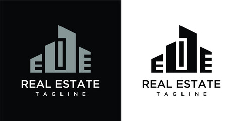 Wall Mural - Abstract real estate building logo design vector illustration concept