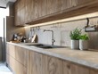 © marco - modern kitchen with wood cabinetry and high end modern appliances