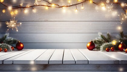 Poster - christmas lights on table