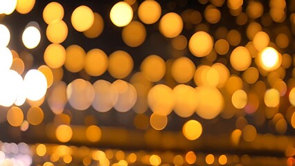 Poster - Blurry Golden Particles Background at Night Generative AI