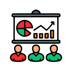 Sticker - Business Chart Icon