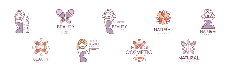 Poster - Beauty Salon and Studio Logo Design Vector Set