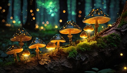 Poster - mushrooms in the forest