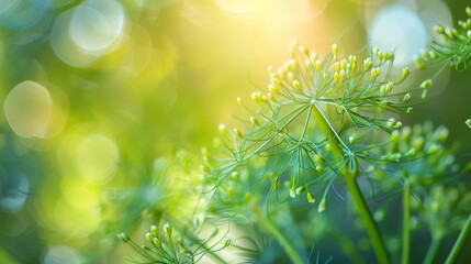Aufkleber - Detailed view of a vibrant green plant with blurred background creating a bokeh effect, showcasing the intricate details of the leaves and textures