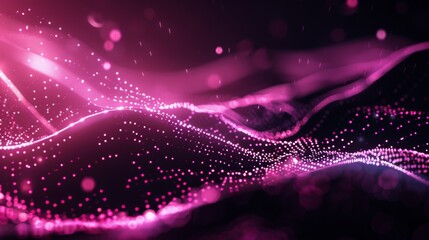 Wall Mural - Pink Background With Wave of Light