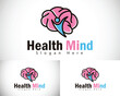 © BARKAH 06 - health mind logo creative brain design concept smart people success education