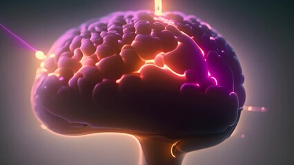 Poster - Electrified Brain Illustration Generative AI