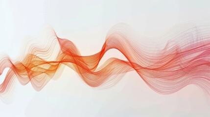 Line wave representing music sound frequency, focus on crisp audio signal, theme of clarity in sound, vibrant, Double exposure, minimalist white backdrop