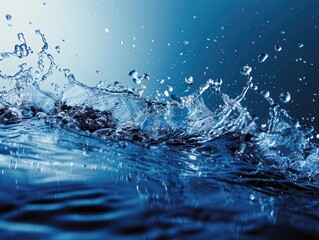 water deep blue background