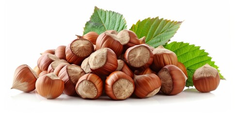 Wall Mural - hazelnut isolated on white background