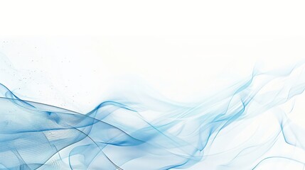 Wall Mural - soft blue line in white background