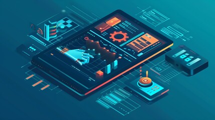 Poster - robo-advisor app provides ai-based, tailored investment advice, epitomizing fintech innovation.