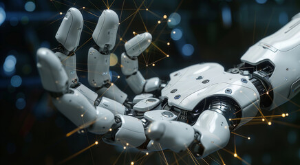 Fototapete - Robotic hand. Generative AI.