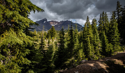 Dramatic Skyline over Broken Top from the Broken Top Trail, Three Sisters Wilderness, Oregon