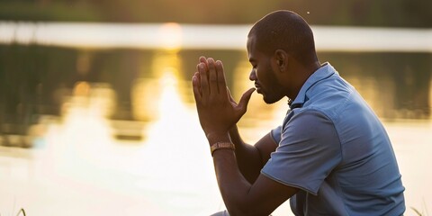 man is praying
