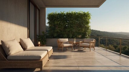 Wall Mural - Modern Terrace, Tropical Location, Summer