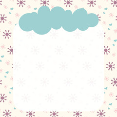 Cute kawaii seamless pattern  memo pad background