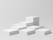 © MP - Product display. Display plinths. Stand. White color. 3d illustration.