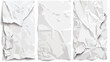 © iclute - Set of white wrinkled and creased paper sheets or p
