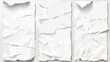 © iclute - Set of white wrinkled and creased paper sheets or p