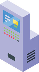Wall Mural - Isometric vector representation of a modern copy machine with a flat color design