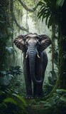 Fototapeta  - elephant in forest