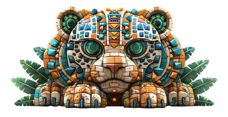 Wall Mural - Olmec god Jaguar God (The jaguar was a symbol of strength and power for the Olmecs.)