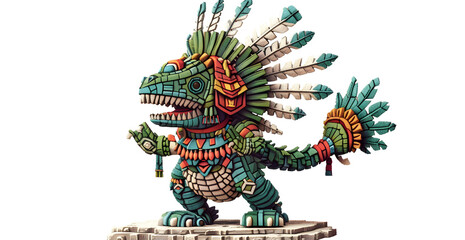 Wall Mural - Tolteca god Quetzalcoatl ( The Feathered Serpent god, associated with learning, creation,