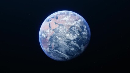 Wall Mural - rotating planet earth from space. textures from the nasa website