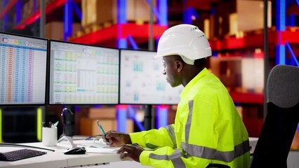 Poster - Warehouse Inventory Management On Computer