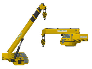 Wall Mural - isolate crane on white background