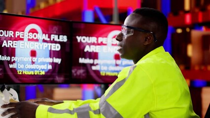 Poster - Warehouse Worker Confused With Malware Attack