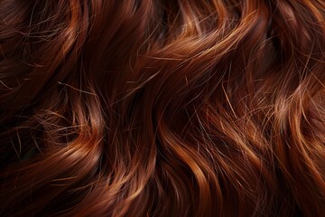 A close up of a woman's red hair.