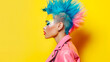 © mimi - Punk Vibrance: An Expressive Portrait of Rebellion and Color