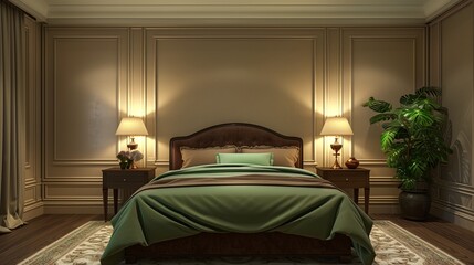 Wall Mural - the bedroom interior 3d
