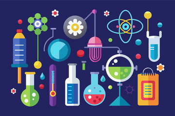 Poster - Students conducting experiments in a science lab, surrounded by technology and equipment.