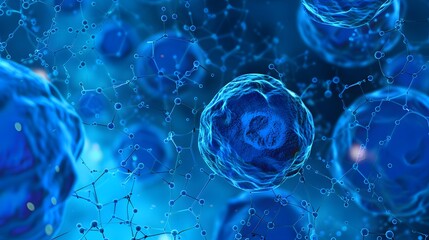 blue cell life biology medicine scientific molecular research background