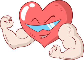 Sticker - Cool muscle heart